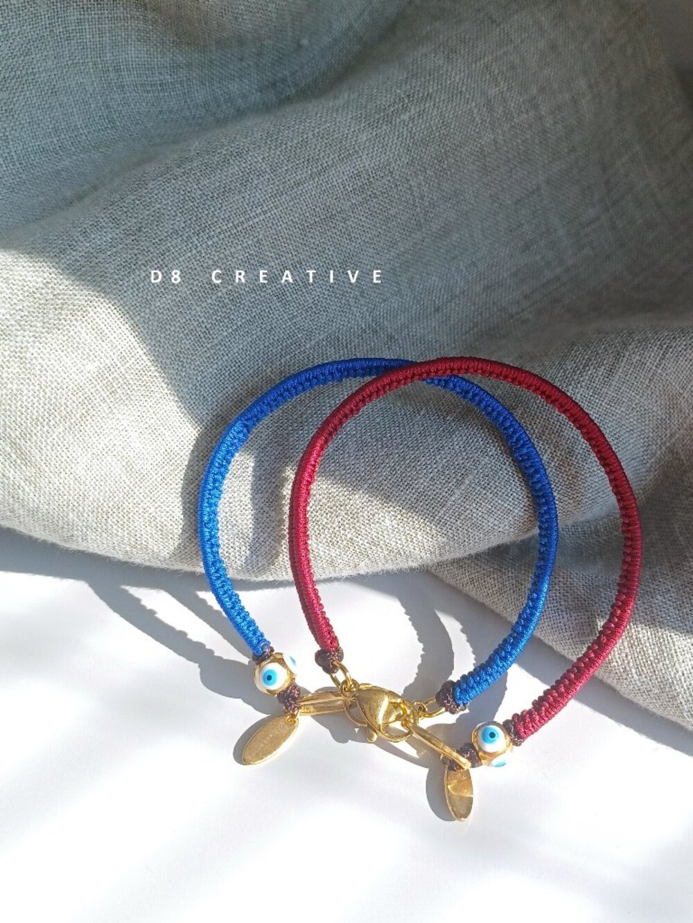 New men's handwoven threads with stainless steel bracelet 2 color optional